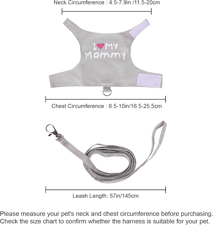 Bearded Dragon Harness and Leash Set Adjustable Reptile Lizard Leash Rope Vest Clothes Starter Kit Accessories for Small Animal Outdoor Walking Training