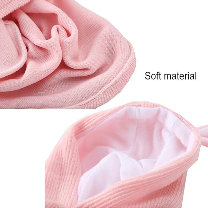 ANIAC Funny Dog Hoodies for Small Dog Girl Boy Bunny Ears Dog Clothes Hooded Puppy Sweatshirt Cat Apparel Pet Costume for Easter Halloween Christmas Holiday (X-Large, Pink)