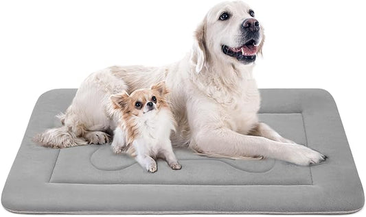 JoicyCo Extra Large Dog Bed Soft Dog Crate Pad Mat 48 in Non-Slip Bottom Washable Dog Sleeping Mattress Pet Beds Cat Beds Kennel Pads