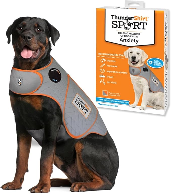 ThunderShirt for Dogs, XX Large, Platinum Sport - Dog Anxiety Relief Calming Vest