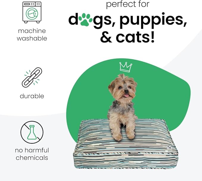Molly Mutt Small Dog Bed Cover - I Don't Like Mondays Print - Measures 22”x27”x5”- 100% Cotton - Durable - Breathable - Sustainable - Machine Washable Dog Bed Cover