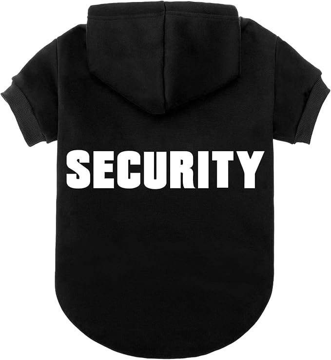 EXPAWLORER Dog Hoodies- Soft and Warm Dog Sweatshirt with Leash Hole, Halloween Dog Costume Winter Autumn Fleece Pet Clothes with Print for Puppy,Cat, Small Medium Large Dogs (XX-Large, Security)¡