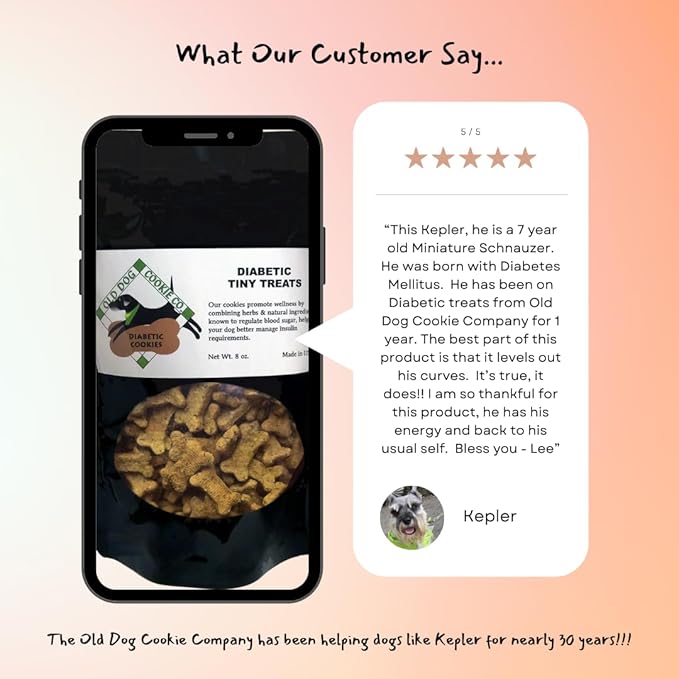 All Natural Diabetic Dog Treats, 10 oz- Vet Approved