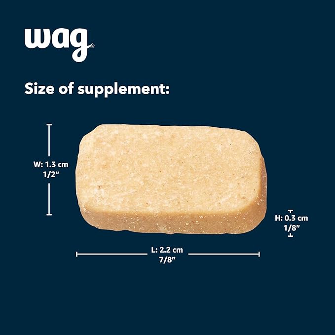 Amazon Brand - Wag Probiotic Supplement Daily Chews for Dogs, Supports Digestion and Gut Health, Natural Duck Flavor, 90 count