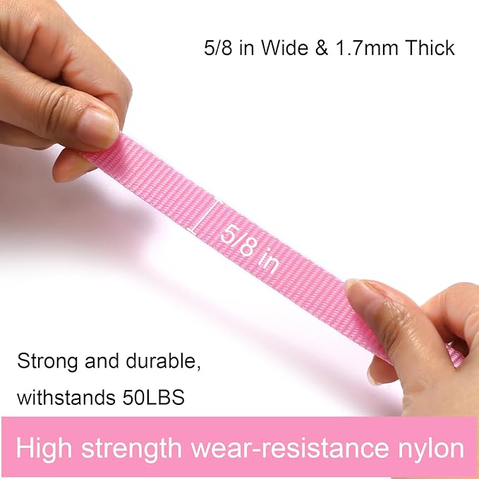 6 FT Puppy Leashes, Strong Traditional Style Leash with Easy to Use Collar Hook,Dog Lead Great for Small and Medium and Large Dog (Pink, 5/8 in x 6 ft)