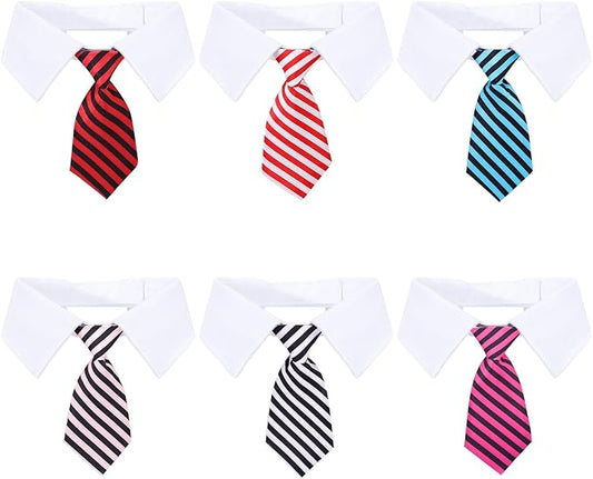 Segarty Dog Tie Medium, 6 PCS Doggie Ties Tux for Male Dogs, Pet Costume Collar Accessory, Suitable All Occasions