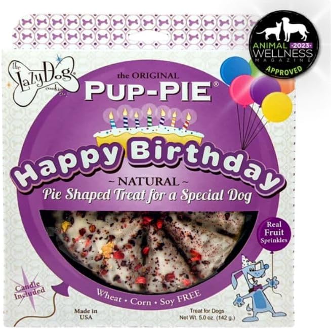 The Lazy Dog Cookie Co. Ultimate Birthday Celebration Kit for Dogs. Includes Special Day Pie, Bag of Birthday Cake Bites, Make at Home Ice Cream and Can of The Newly Released Pup-Pop