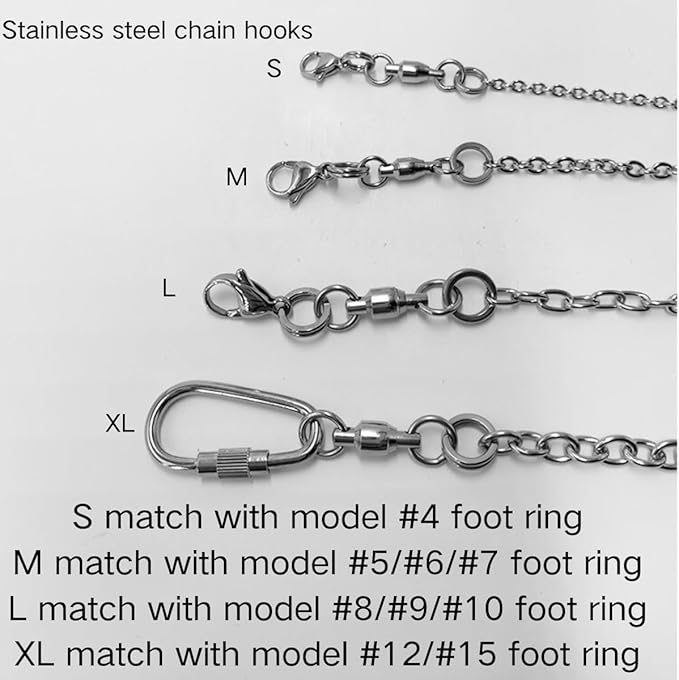 Bird Foot Chain Flying Stainless Steel Training Rope with Leather Wrist Strap Outdoor Parrot Ankle Foot Ring Accessories Bird Harness Leash Prevent Escaping (Model 7 Set)