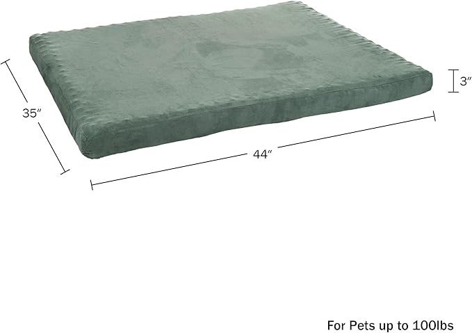 Petmaker Water-Resistant Dog Bed - Orthopedic Dog Bed with Removable Washable Cover, Non-Slip Bottom, and Egg Crate Style Foam - 44in Large Pet Mattress - Puppy Essentials (Green)