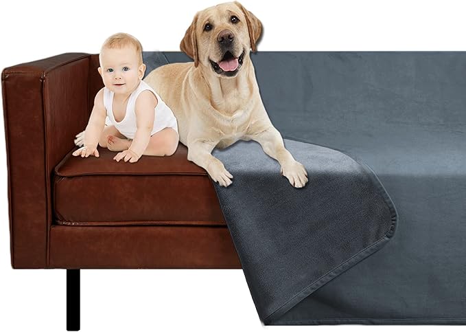 Ameritex Pet Bed Blanket Reversible 100% Waterproof Velvet Super Soft for Sofa and Bed