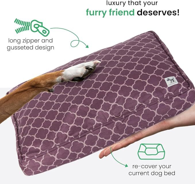 Molly Mutt Huge Dog Bed Cover -Royals - Measures 36”X 45”X 5’’ - 100% Cotton - Durable - Breathable - Sustainable - Machine Washable Dog Bed Cover