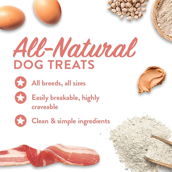 Portland Pet Food Company Bacon Healthy Dog Treats - Grain-Free, Human-Grade, Bacon Dog Treats - All Natural Dog Training Treats & Biscuits Made in the USA Only 1-Pack (5 oz)