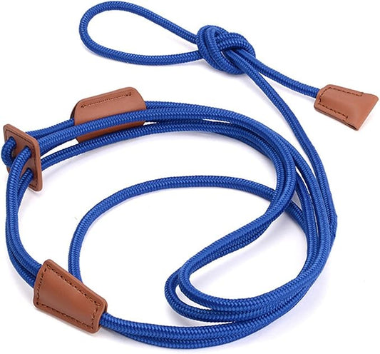 Meow&Woof Pig Harness & Leash, Escape Prevention Adjustable Rope, All in One Design, All Life Stages Small to Medium Mini Pigs-5 Feet Long-Blue