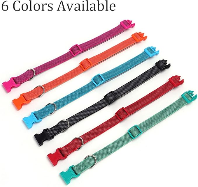 Reflective Dog Collar, Sturdy Nylon Collars with Quick Release Buckle, Adjustable Dog Collar for Puppy and Small Medium Large Girl and Boy Dogs (Teal, XSmall)
