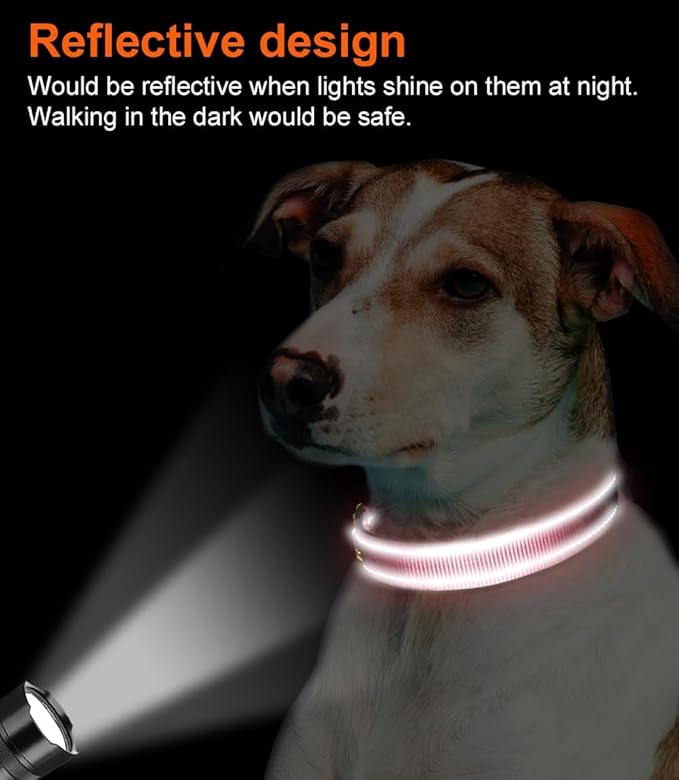 Joytale Reflective Dog Collar,Soft Neoprene Padded Breathable Nylon Pet Collar Adjustable for Puppy and Small Dogs,Neon Pink,XS