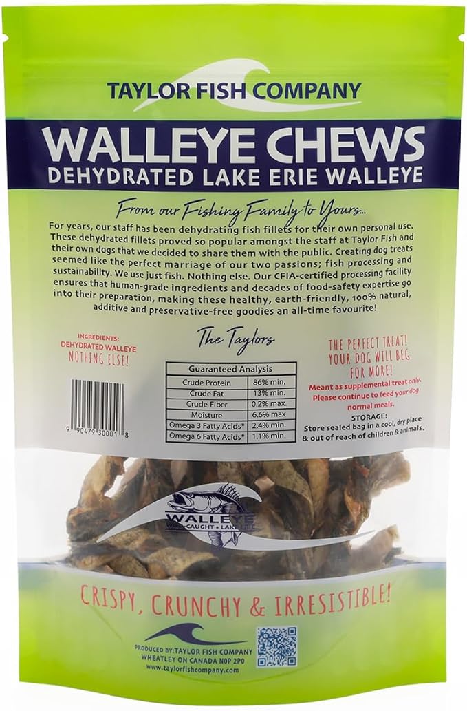 Fish Dog Treats for Small, Medium, Large Dogs | One-Ingredient Natural Organic Dog Training Treats | Human-Grade, High-Protein, Low-Fat, Omega 3, Grain-free | Satisfy Urge to Chew (1LB/16oz Bag)