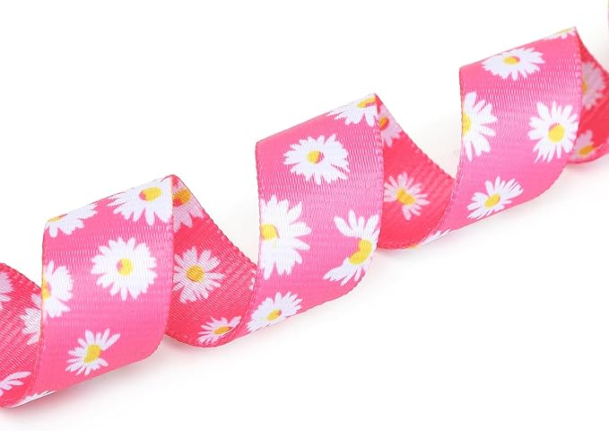 Adjustable Dog Collar with Patterns, Ultra Comfy Soft Nylon Breathable Pet Collar for Small Dogs (XS, Pink Daisy)