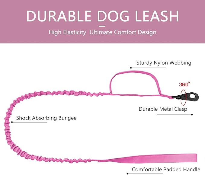 DAGANXI Tactical Dog Collar, Adjustable Military Training Nylon Dog Collar with Control Handle and Heavy Metal Buckle for Medium and Large Dogs, with Patches and Airtags Case (L, Pink-Set)