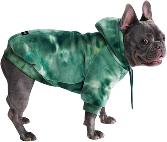 Spark Paws Dog Hoodie - Premium Quality, Buttery Soft, Superior Comfort and Fit, Calming Fleece Interior, Suitable for All Breeds -Green Skydye, XL