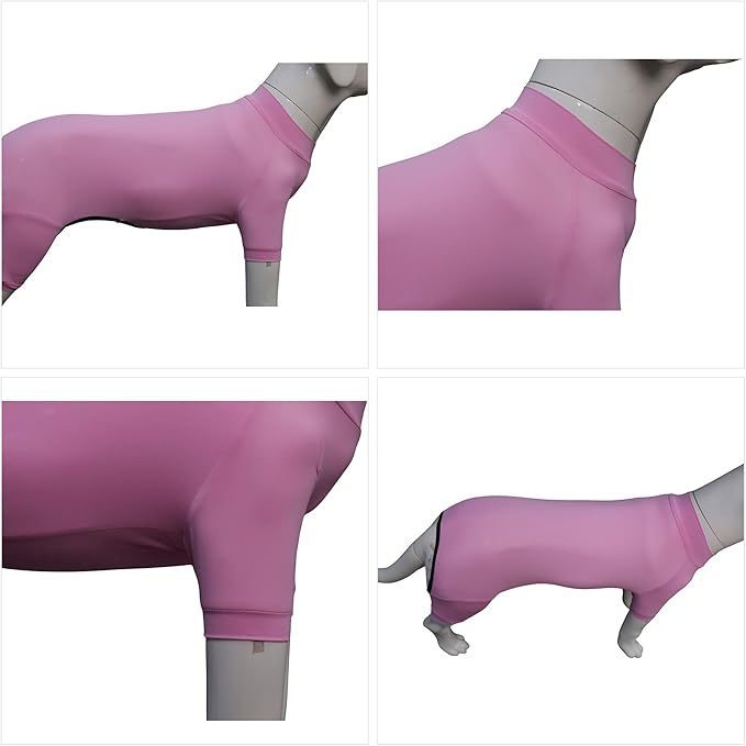 LoveLongLong Dog Jumpsuit with UV Protection and Quick-Dry Fabric for Spring Summer Pet Pajamas Pink 3XL
