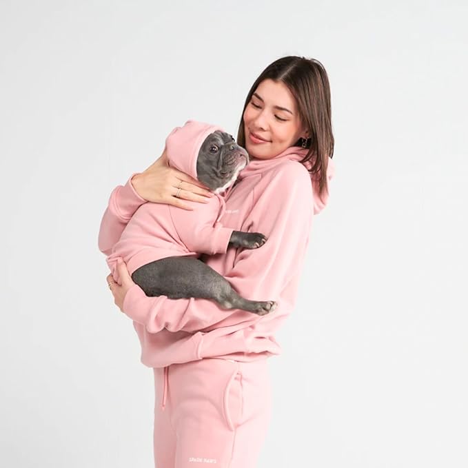 Spark Paws Dog Hoodie - Premium Quality, Buttery Soft, Superior Comfort and Fit, Calming Fleece Interior, Suitable for All Breeds - Dusty Pink - M