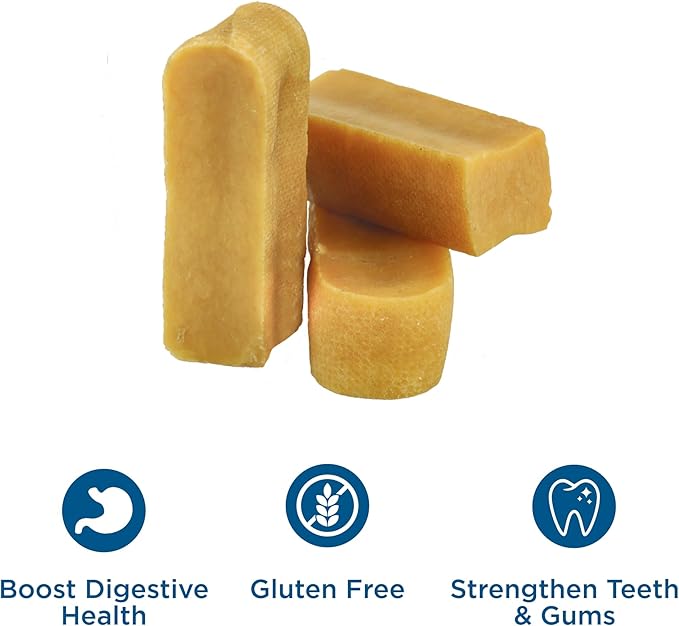 Best Bully Sticks Himalayan Yak Cheese for Dogs - Medium 4 Count (Pack of 1) - Natural, No Lactose, Odor Free, Long-Lasting Snack
