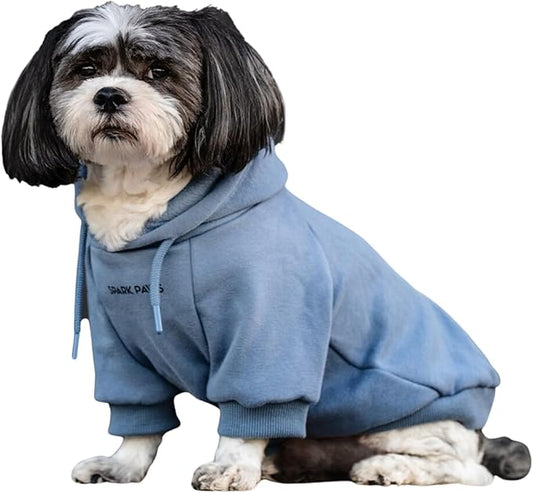 Spark Paws Dog Hoodie - Premium Quality, Buttery Soft, Superior Comfort and Fit, Calming Fleece Interior, Suitable for All Breeds - Slate Blue - S