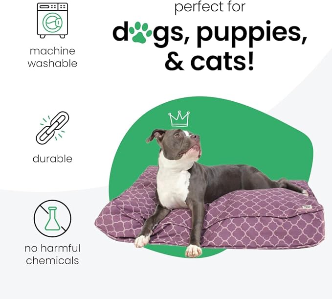 Molly Mutt Huge Dog Bed Cover -Royals - Measures 36”X 45”X 5’’ - 100% Cotton - Durable - Breathable - Sustainable - Machine Washable Dog Bed Cover
