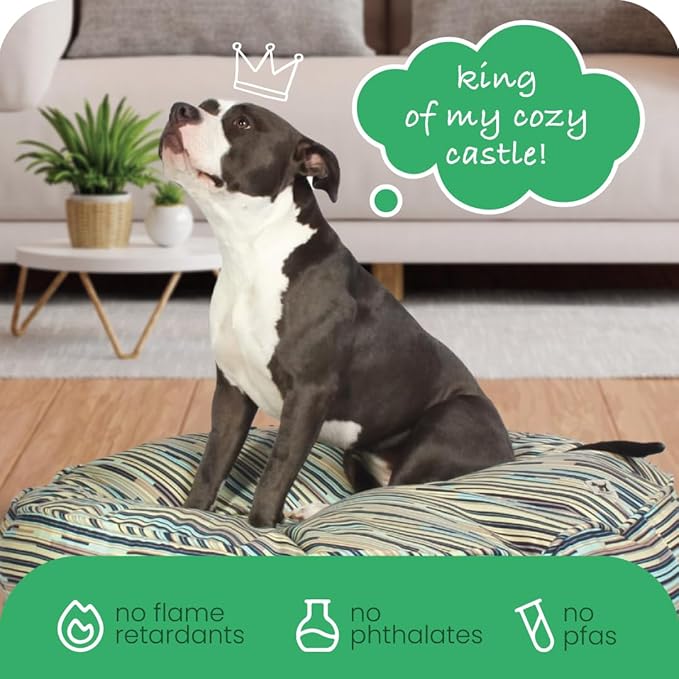 Molly Mutt Small Dog Bed Cover - I Don't Like Mondays Print - Measures 22”x27”x5”- 100% Cotton - Durable - Breathable - Sustainable - Machine Washable Dog Bed Cover