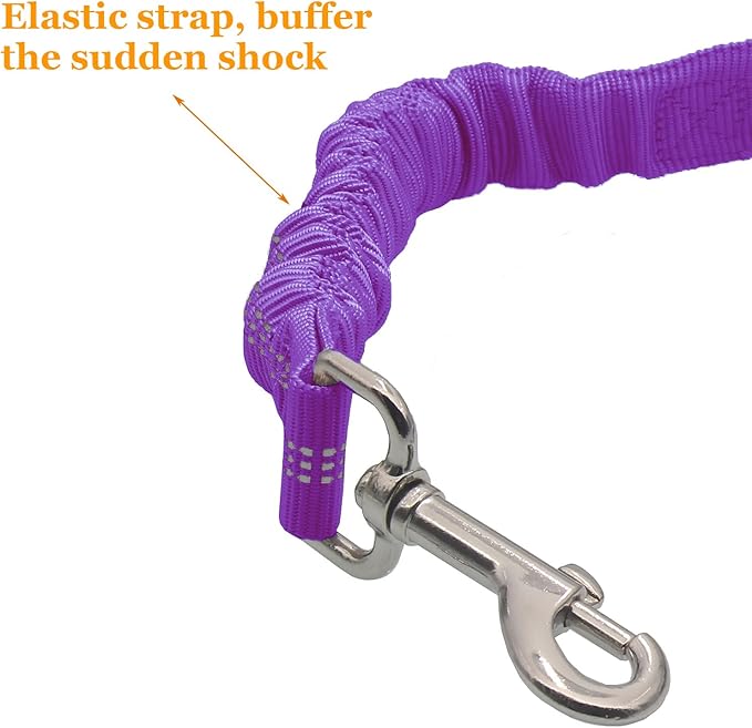 2 Dog Car Harness Seatbelt Seat Belt Leash Travel Accessories Bungee Anti Shock Pet Cat Adjustable Lead Clip Safety Seats Belts Purple