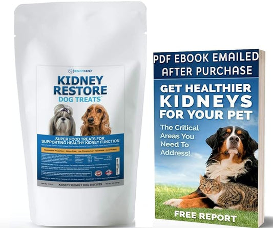 Kidney Restore Dog Treats: Restorative Dog Treats for Kidney Issues, Low Protein Treats for Any Kidney Diet Dog Food, Special Renal Treats for Supporting Good Kidney Health for Dogs. Best Treat!