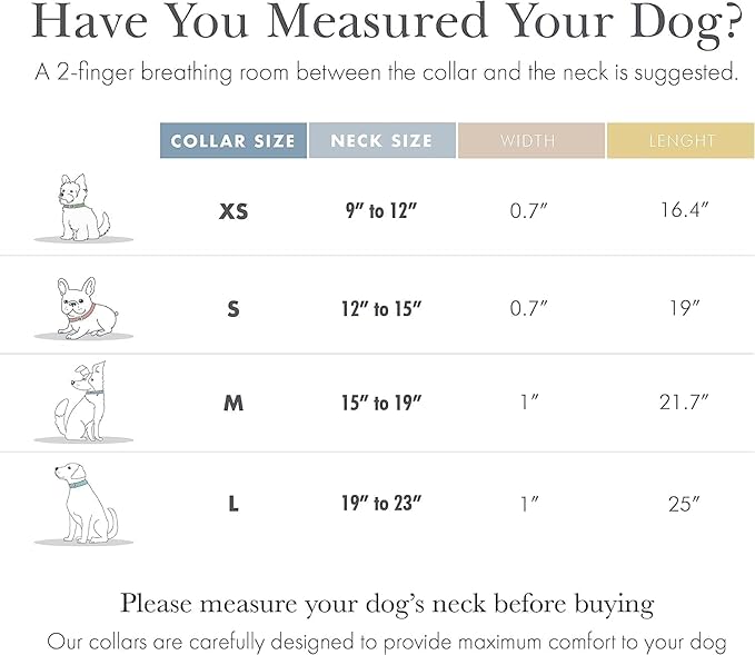 Cupertino Dog Collars, Harnesses & Leashes Made from Vegan Leather with Dog Tracker Device Holder Adjustable Dog Collar - Color Beige, Large