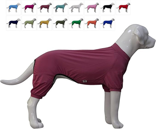LoveLongLong Dog Jumpsuit with UV Protection and Quick-Dry Fabric for Spring Summer Pet Pajamas Taro Purple L