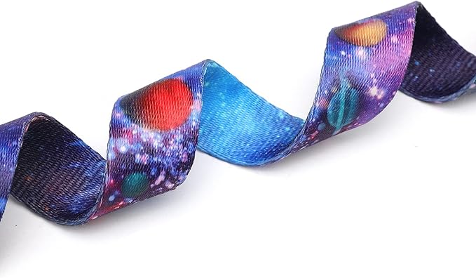 Adjustable Dog Collar with Patterns, Ultra Comfy Soft Nylon Breathable Pet Collar for Small Medium Large Dogs (L, Galaxy)