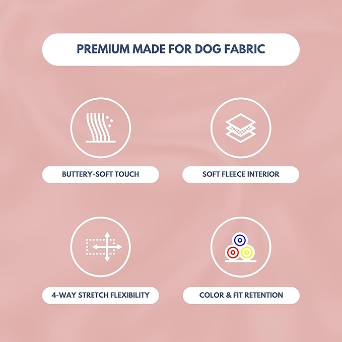Spark Paws Dog Hoodie - Premium Quality, Buttery Soft, Superior Comfort and Fit, Calming Fleece Interior, Suitable for All Breeds - Dusty Pink - M