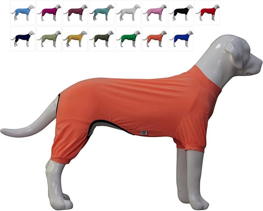 LoveLongLong Dog Jumpsuit with UV Protection and Quick-Dry Fabric for Spring Summer Pet Pajamas Lobster Pink XL