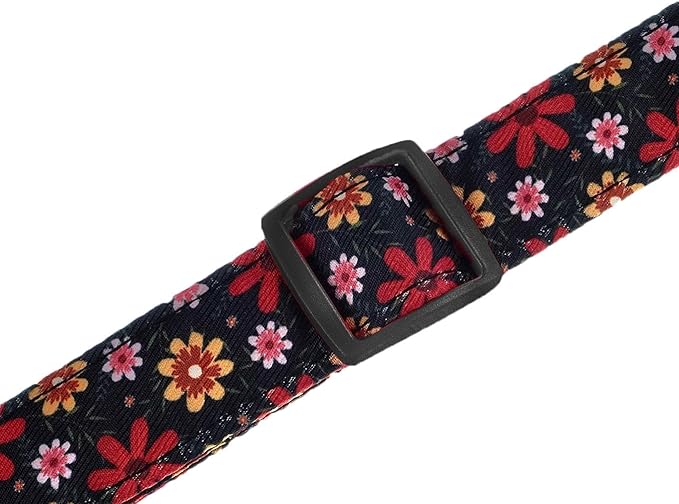 Dog Collar, Adjustable Dog Collar for Small Medium Large Dogs, Cute Puppy Collar for Boy and Girl Dogs, Cute Design for Boys Girls Male Female Dog Pet Collar(Big Red Floral,L)