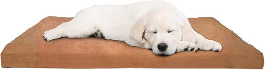 Petmaker Water-Resistant Dog Bed - Orthopedic Dog Bed with Removable Washable Cover, Non-Slip Bottom, and Egg Crate Style Foam - 44in Large Pet Mattress- Puppy Essentials (Clay)