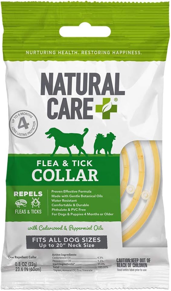 Repellent Flea and Tick Collar for Dogs and Puppies - 4 Month Flea & Tick Treatment for Dogs - Repels Fleas & Ticks with Certified Natural Oils