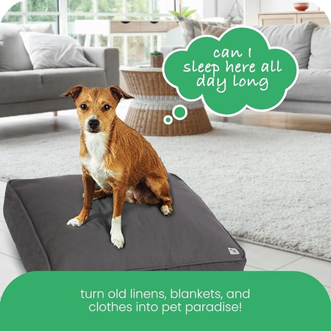Molly Mutt Huge Dog Bed Cover - I’m A Realist Print - Measures 36”x45”x5’’ - 100% Cotton - Durable - Breathable - Sustainable - Machine Washable Dog Bed Cover