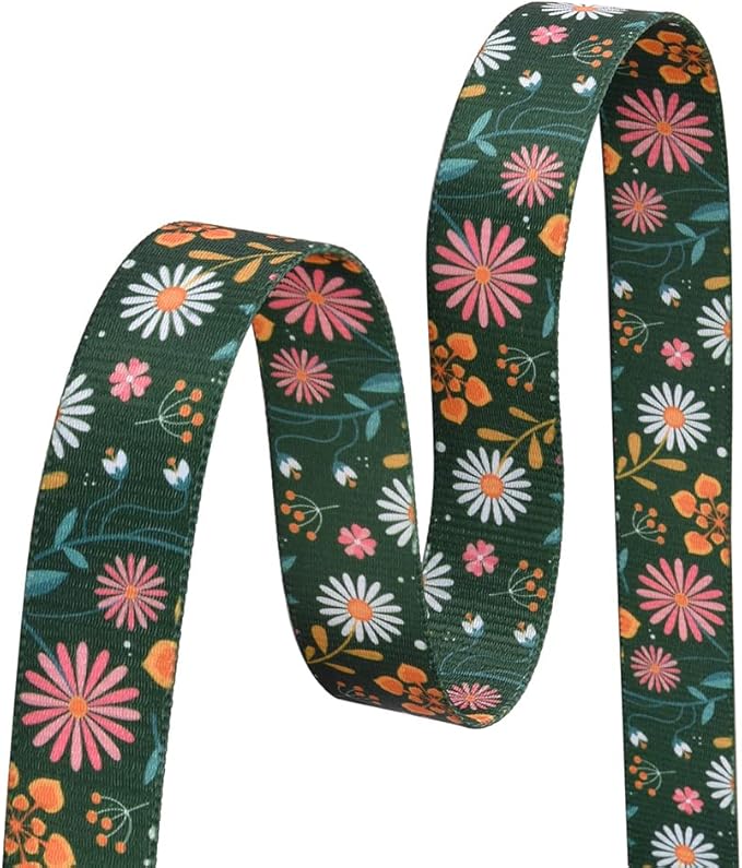 Dog Collar with Bohemia Floral Tribal Geometric Patterns - Soft Ethnic Style Collar Adjustable for Small Medium Large Dogs(Dark Green Flower,XS)