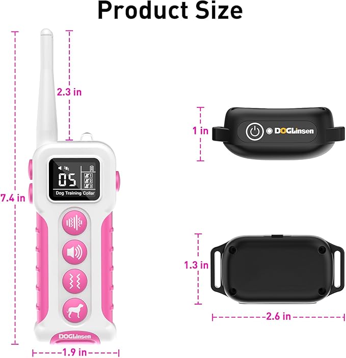 No Shock Dog Training Collar with Remote 3300ft Range, Vibrating Dog Collar, Vibration Collar for Small Medium Large Dogs, 9 Style Tones and Vibration Collar