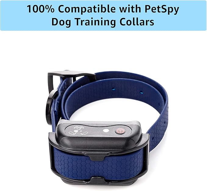 Waterproof Dog Collar, Odor & Chew Proof Adjustable Pet Collars, PVC Coated Durable Nylon Webbing for Small, Medium, Large Dog Breeds (Navy Blue)