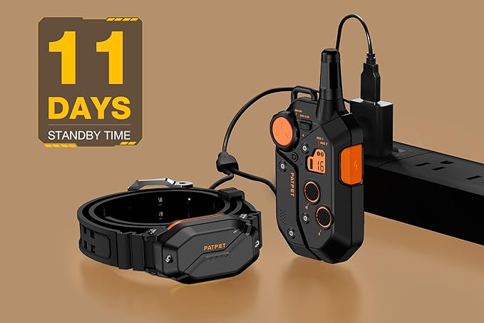 PATPET 3/4 Mile Range Dog Training Collar with Remote for Medium Large Dog, 15-150lbs Dog Shock E Collar 2 Packs