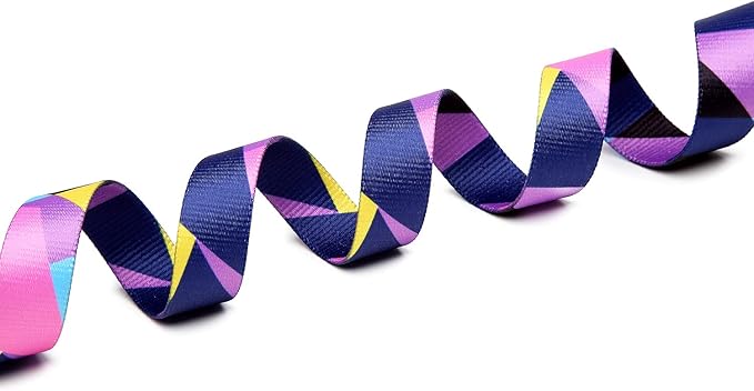 Adjustable Dog Collar with Patterns, Ultra Comfy Soft Nylon Breathable Pet Collar for Small Dogs (XS, Purple Geometry)