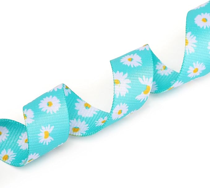 Adjustable Dog Collar with Patterns, Ultra Comfy Soft Nylon Breathable Pet Collar for Small Dogs (XS, Blue Daisy)