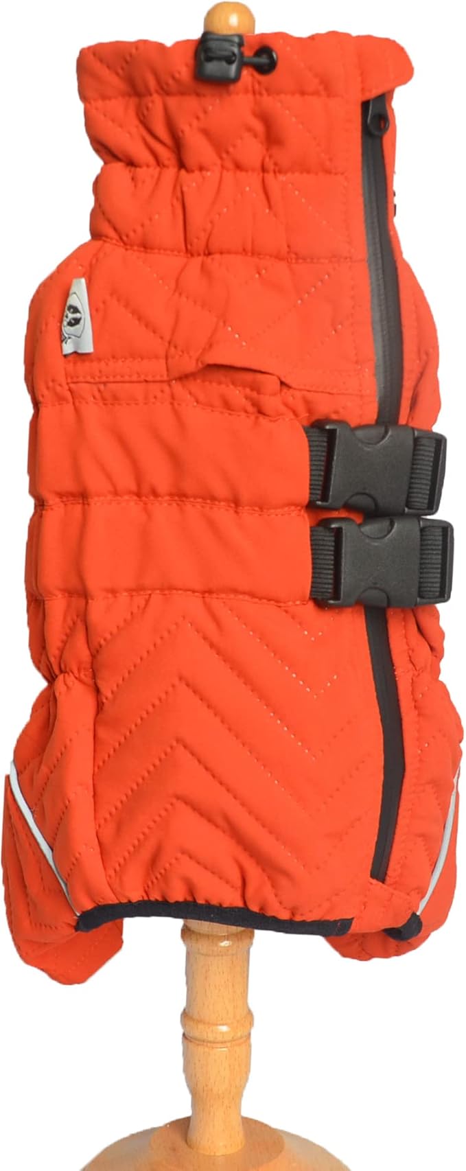 Warm Double Layers Dog Vest - 4 Legs Covered Windproof Waterproof Reflective Coat for Small Medium Large Dogs - Outdoor Skating Costume - Orange L