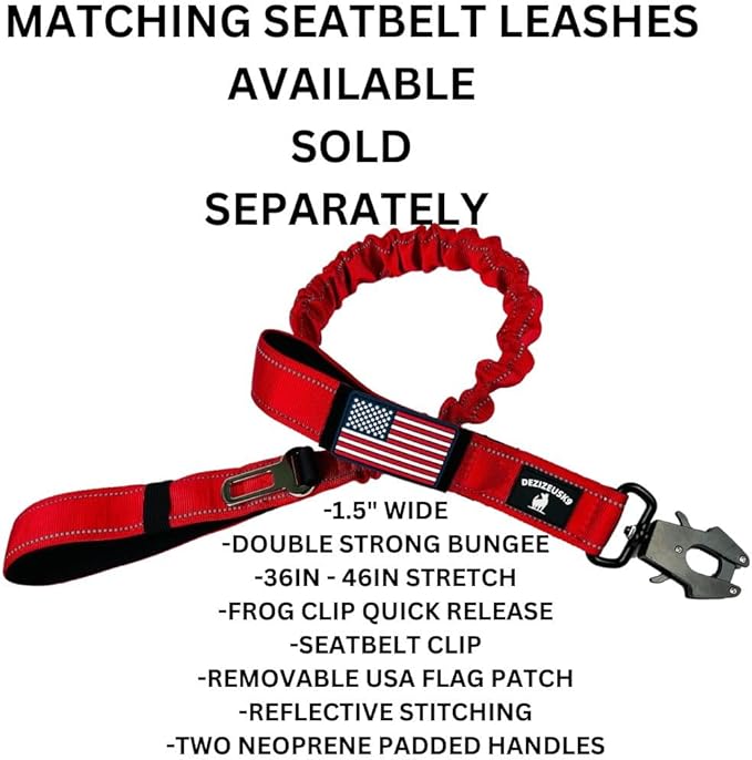 Tactical Dog Collar 2 Inch Wide Thick Heavy Duty Military Style with Metal Buckle, Adjustable for Medium - Large Breeds, Durable K9 Training Gear with Patch Area, USA Flag Patch, Strong and Secure Fit