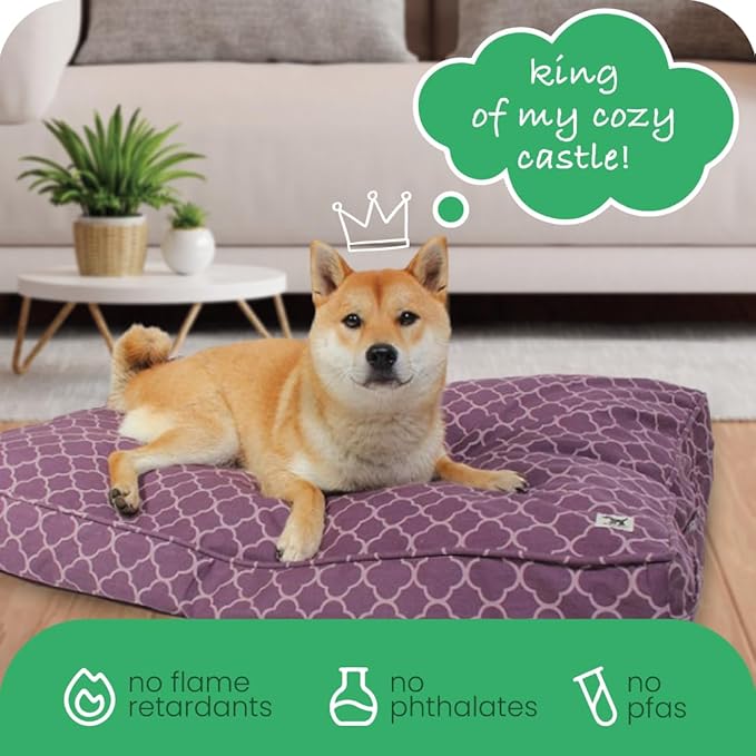 Molly Mutt Huge Dog Bed Cover -Royals - Measures 36”X 45”X 5’’ - 100% Cotton - Durable - Breathable - Sustainable - Machine Washable Dog Bed Cover