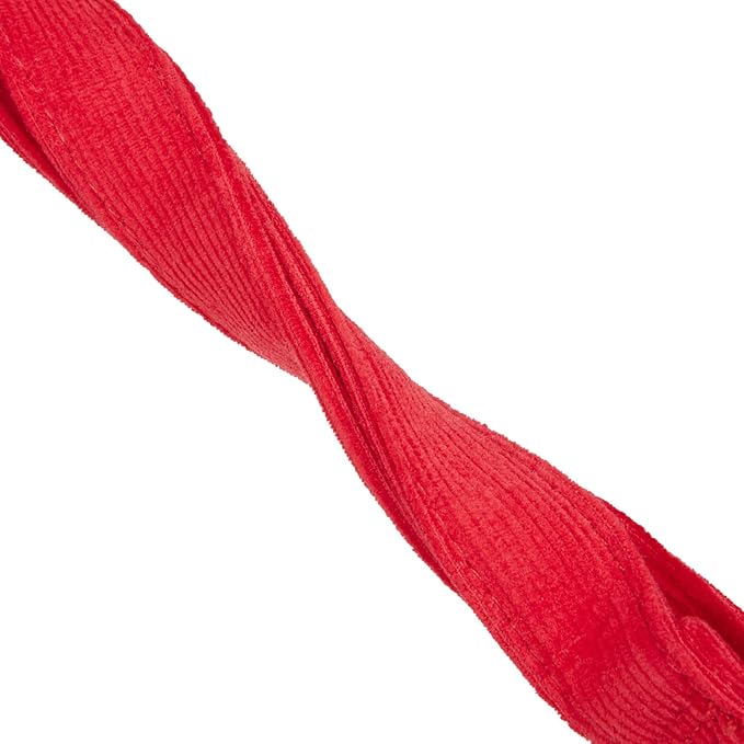 Soft Dog Collar with Metal Buckle Adjustable Durable Comfort Cotton Corduroy Collars for Large Medium Small Dogs Christmas Dog Collar, Bright Red